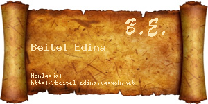 Beitel Edina névjegykártya